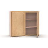 Liberty Shaker Karamel - 36 Inch Height Double Door Wall Cabinet - 36" Width x 30" Height x 12" Depth
