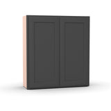 Liberty Shaker Grey - 36 Inch Height Double Door Wall Cabinet - 36" Width x 36" Height x 12" Depth