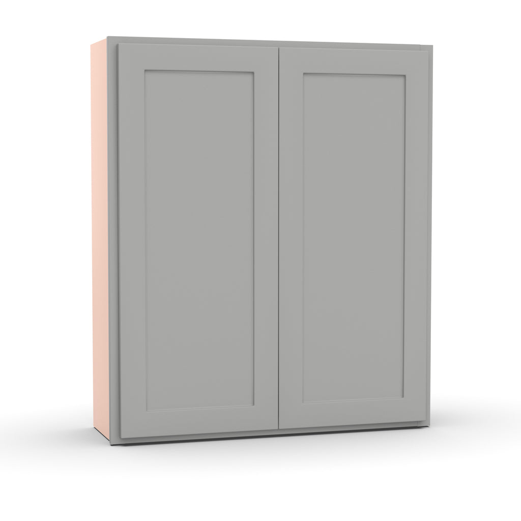 Liberty Shaker Ashen - 36 Inch Height Double Door Wall Cabinet - 36