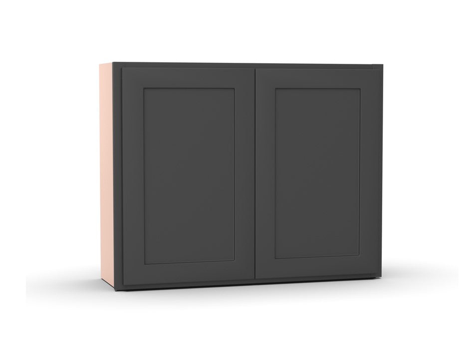 Liberty Shaker Grey - 39 Inch Height Double Door Wall Cabinet - 39" Width x 30" Height x 12" Depth