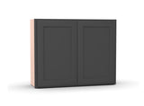 Liberty Shaker Grey - 39 Inch Height Double Door Wall Cabinet - 39" Width x 30" Height x 12" Depth