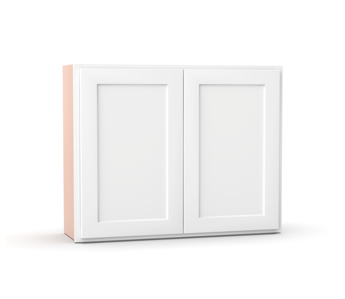 Liberty Shaker White - 39 Inch Height Double Door Wall Cabinet - 39" Width x 30" Height x 12" Depth