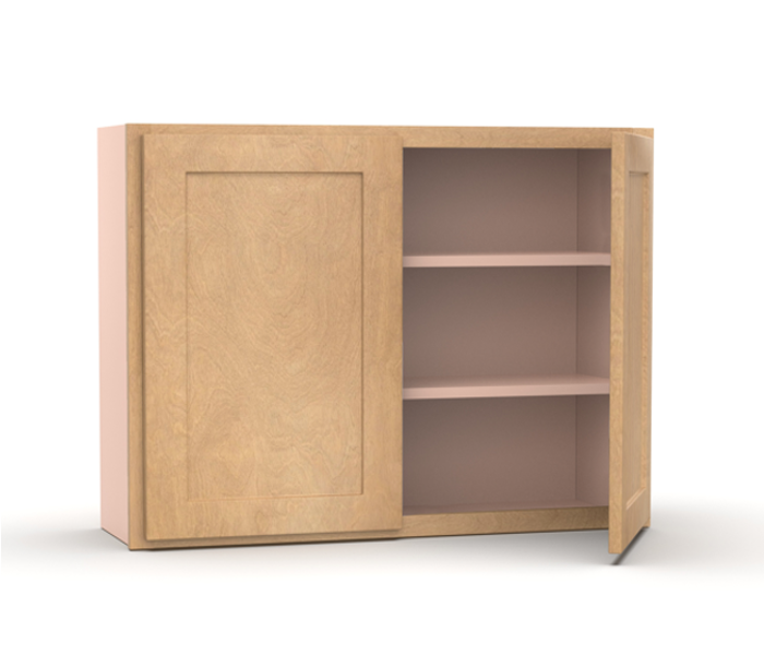 Liberty Shaker Karamel - 39 Inch Height Double Door Wall Cabinet - 39" Width x 30" Height x 12" Depth