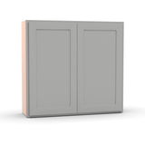Liberty Shaker Ashen - 39 Inch Height Double Door Wall Cabinet - 39" Width x 36" Height x 12" Depth