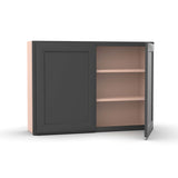 Liberty Shaker Grey - 42 Inch Height Double Door Wall Cabinet - 42" Width x 30" Height x 12" Depth