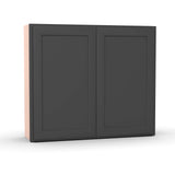 Liberty Shaker Grey - 42 Inch Height Double Door Wall Cabinet - 42" Width x 36" Height x 12" Depth