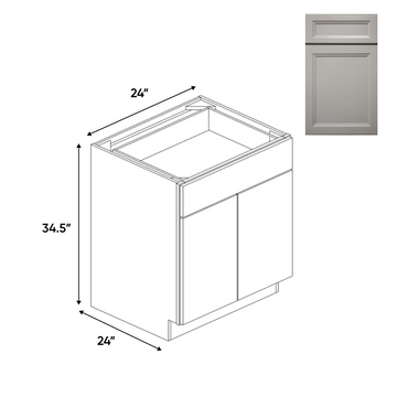 RTA - Windsor Ashen - Full Height Double Door Base Cabinets - 24