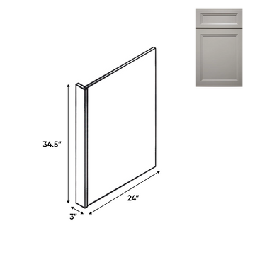 Windsor Ashen - Base End Panel - 3"W x 24"D x 34 1/2"H - Pre Assembled