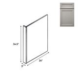 RTA - Windsor Ashen - Base End Panel - 3"W x 24"D x 34 1/2"H