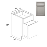 Windsor Ashen - File Drawer Base Cabinets - 18"W x 30"H x 21"D - Pre Assembled