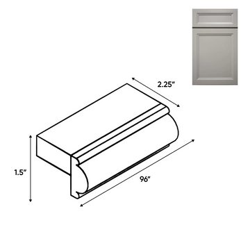 Windsor Ashen - Trims - 96"W x 1.5"H x 1.5"D - WA-LVB - Pre Assembled