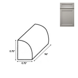 RTA - Windsor Ashen - Quarter Round Molding - 96"W x 0.75"H x 0.75"D - WA-QR