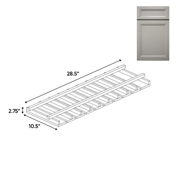 Windsor Ashen - Stem Glass Holder - 30"W x 1.5"H x 12"D - Pre Assembled