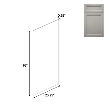 Windsor Ashen - Side Finished Skins - 24"W x 96"H x 0.25"D - Pre Assembled