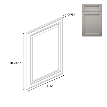 Windsor Ashen - Decorative End Panel Doors - 11.5"W x 28.93"H x 0.75"D - Pre Assembled