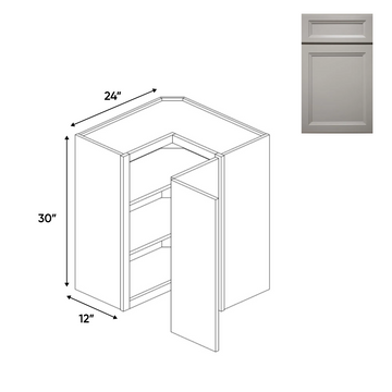 Windsor Ashen - Diagonal Corner Wall Cabinets - 24"W x 30"H x 12"D - WA-WSC2430 - Pre Assembled