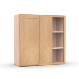 Liberty Shaker Karamel - 30x30 Inch Wall Blind Corner Wall Cabinet - 30" Width x 30" Height x 12" Depth