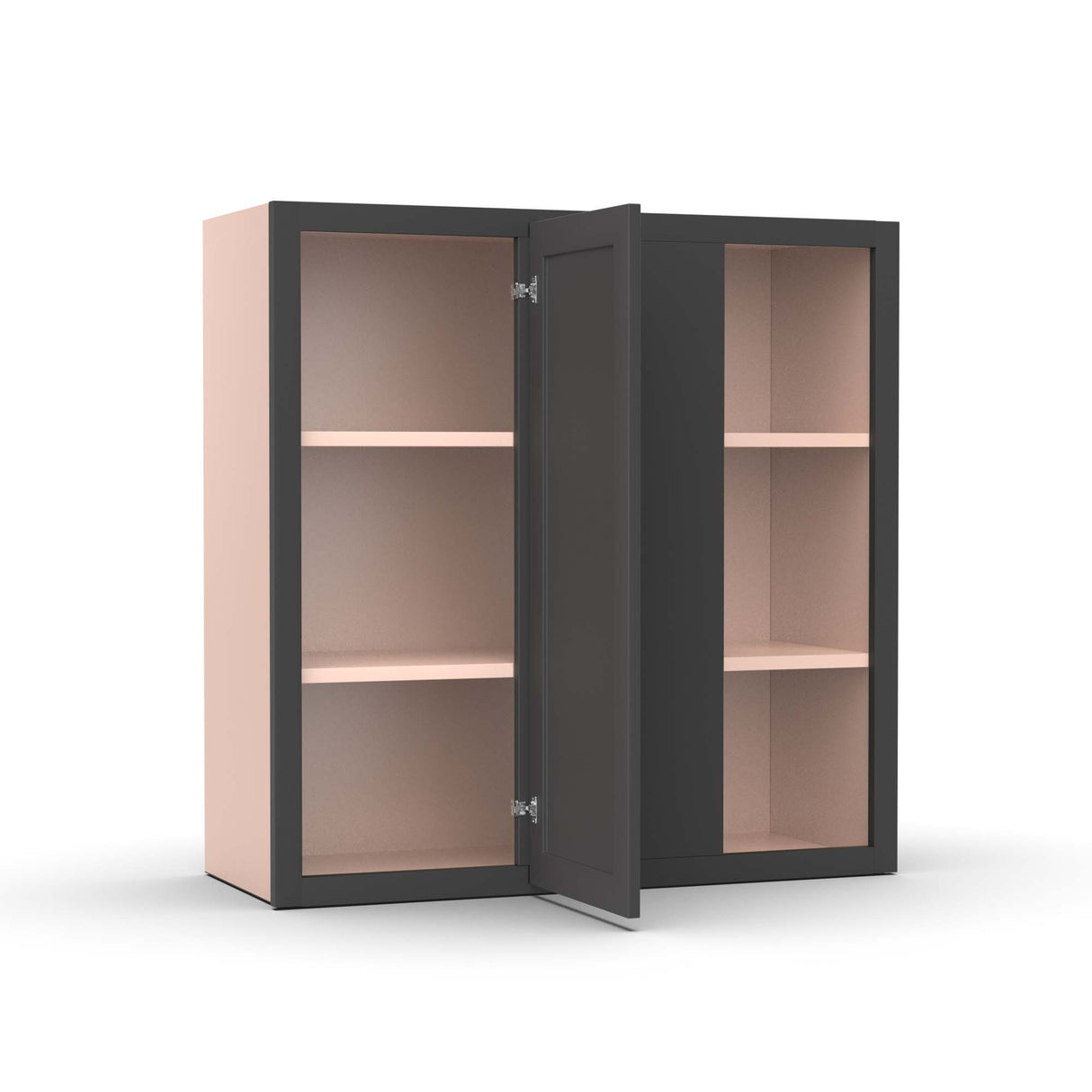 Liberty Shaker Grey - 30x30 Inch Wall Blind Corner Wall Cabinet - 30" Width x 30" Height x 12" Depth