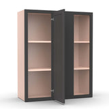 Liberty Shaker Grey - 30x36 Inch Wall Blind Corner Wall Cabinet - 30" Width x 36" Height x 12" Depth