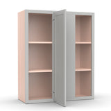 Liberty Shaker Ashen - 30x36 Inch Wall Blind Corner Wall Cabinet - 30" Width x 36" Height x 12" Depth