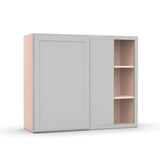 Liberty Shaker Ashen - 36x30 Inch Wall Blind Corner Wall Cabinet - 36" Width x 30" Height x 12" Depth