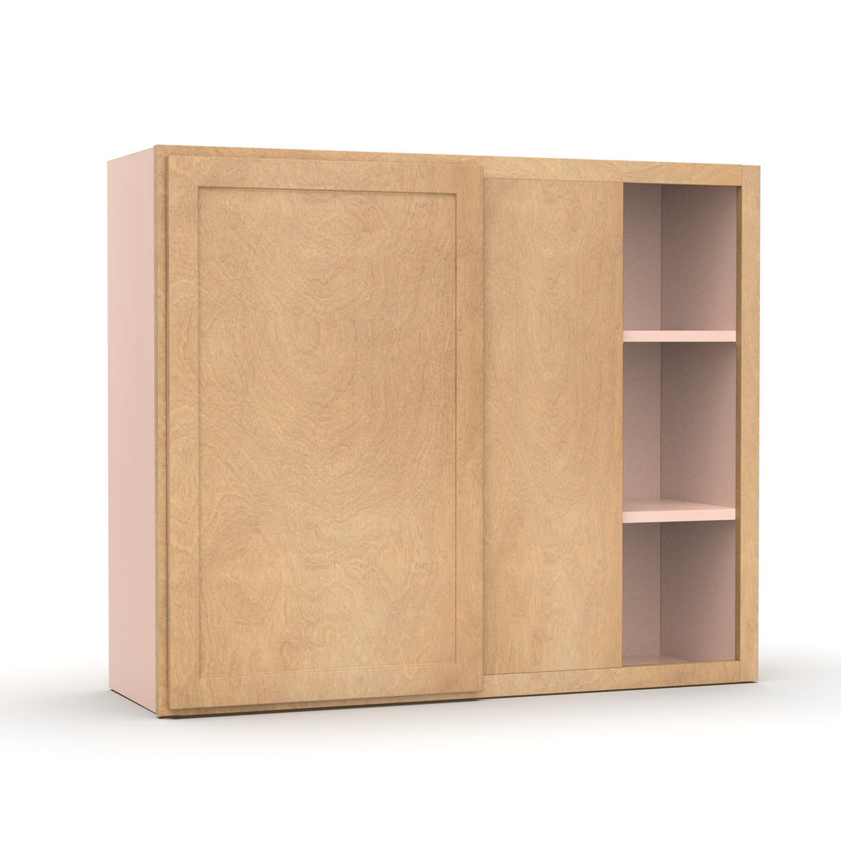 Liberty Shaker Karamel - 36x30 Inch Wall Blind Corner Wall Cabinet - 36" Width x 30" Height x 12" Depth