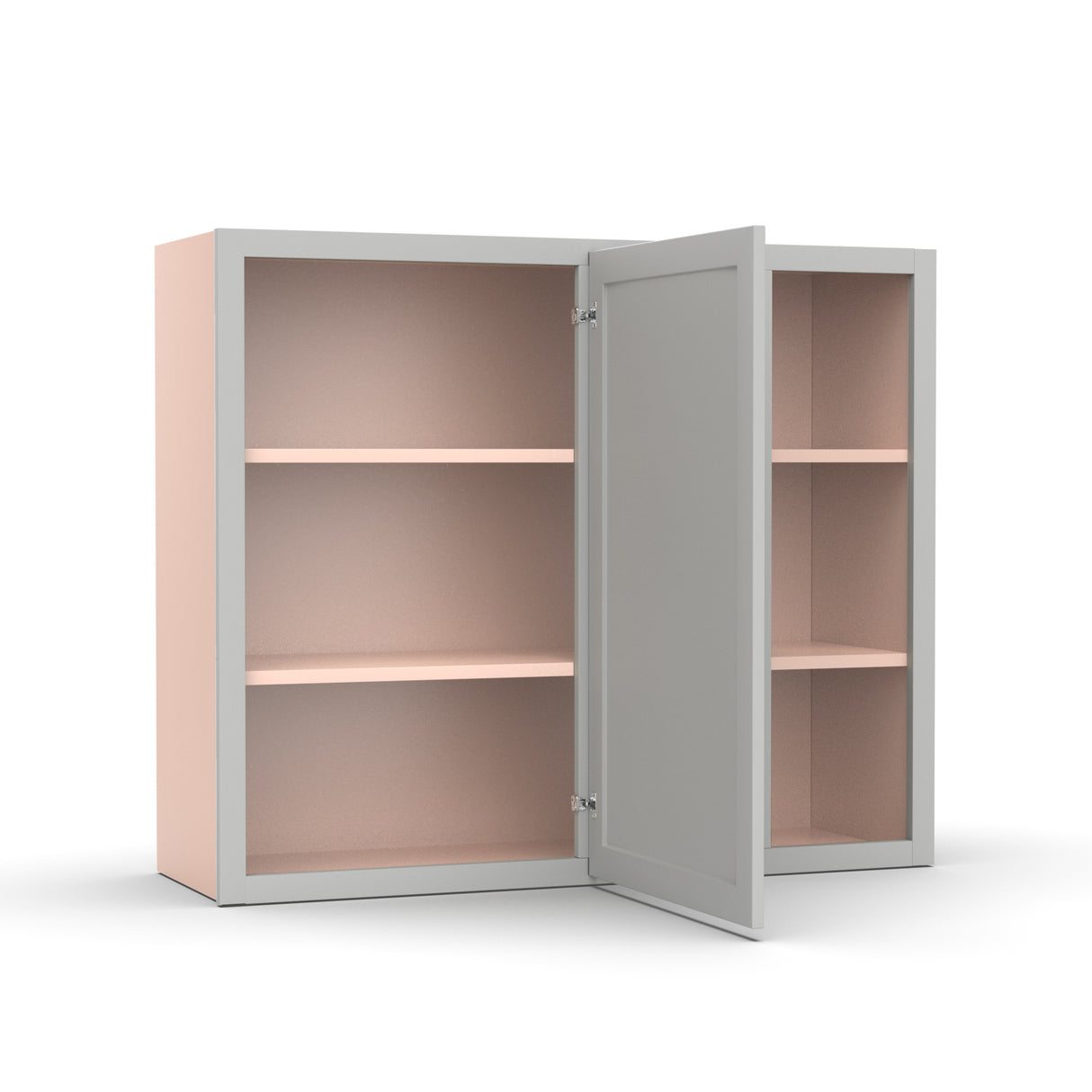 Liberty Shaker Ashen - 36x30 Inch Wall Blind Corner Wall Cabinet - 36" Width x 30" Height x 12" Depth