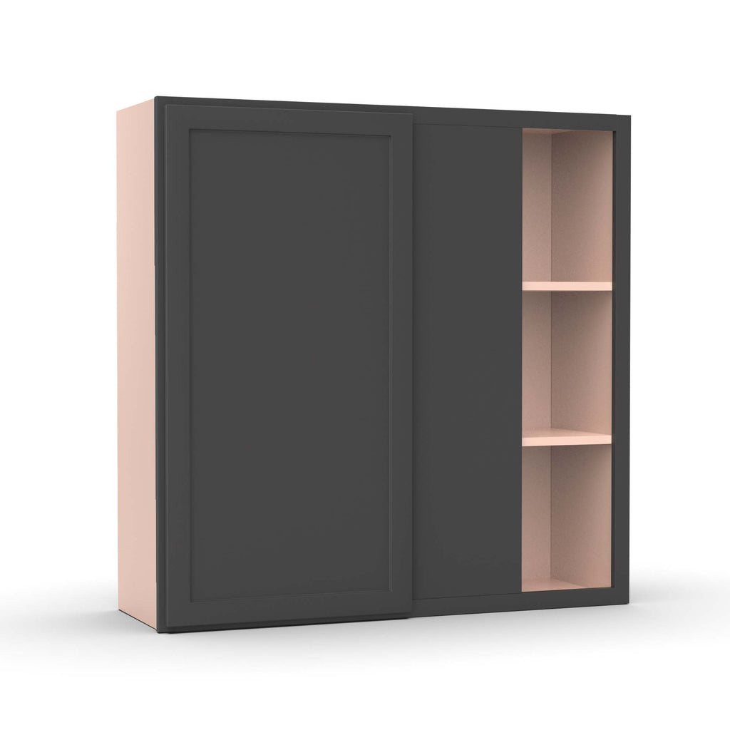 Liberty Shaker Grey - 36x36 Inch Wall Blind Corner Wall Cabinet - 36