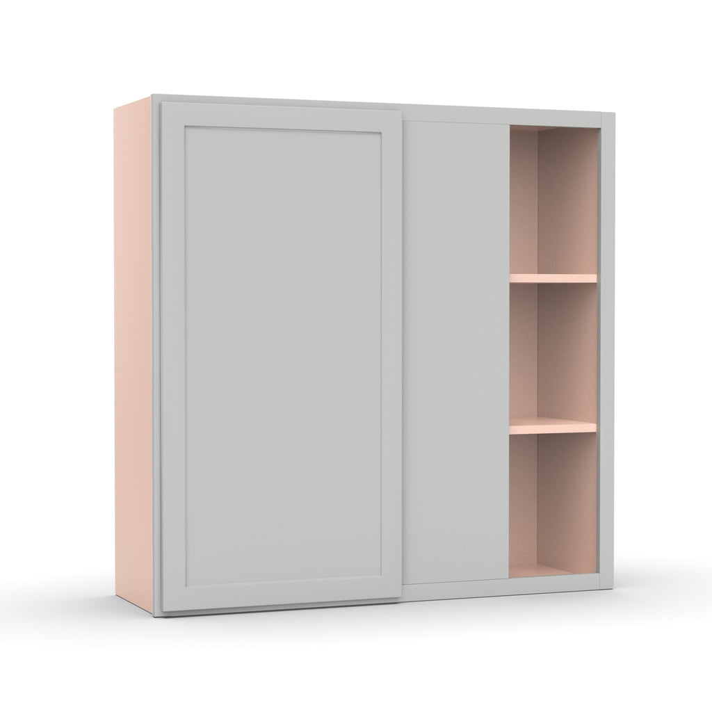 Liberty Shaker Ashen - 36x36 Inch Wall Blind Corner Wall Cabinet - 36