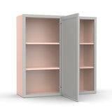 Liberty Shaker Ashen - 36x36 Inch Wall Blind Corner Wall Cabinet - 36" Width x 36" Height x 12" Depth