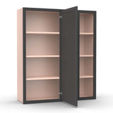 Liberty Shaker Grey - 36x42 Inch Wall Blind Corner Wall Cabinet - 36" Width x 42" Height x 12" Depth