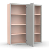 Liberty Shaker Ashen - 36x42 Inch Wall Blind Corner Wall Cabinet - 36" Width x 42" Height x 12" Depth