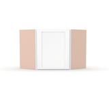 Liberty Shaker White - 24 Inch Diagonal Corner Wall Cabinet - 24" Width x 12" Height x 12" Depth