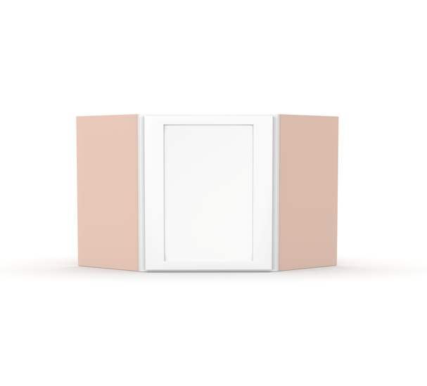 Liberty Shaker White - 24 Inch Diagonal Corner Wall Cabinet - 24