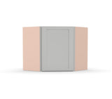 Liberty Shaker Ashen - 24 Inch Diagonal Corner Wall Cabinet - 24" Width x 12" Height x 12" Depth