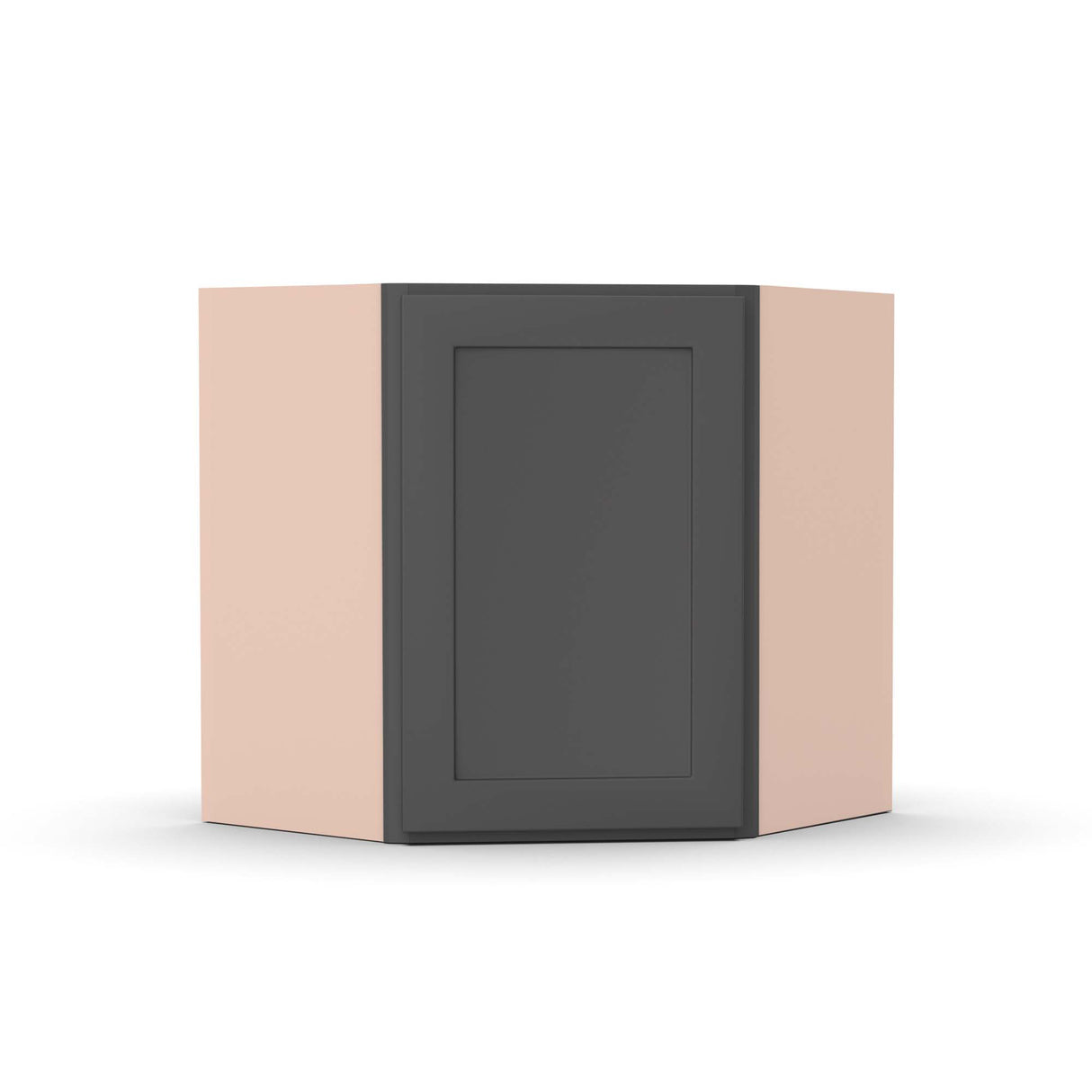 Liberty Shaker Grey - 24 Inch Diagonal Corner Wall Cabinet - 24" Width x 18" Height x 12" Depth