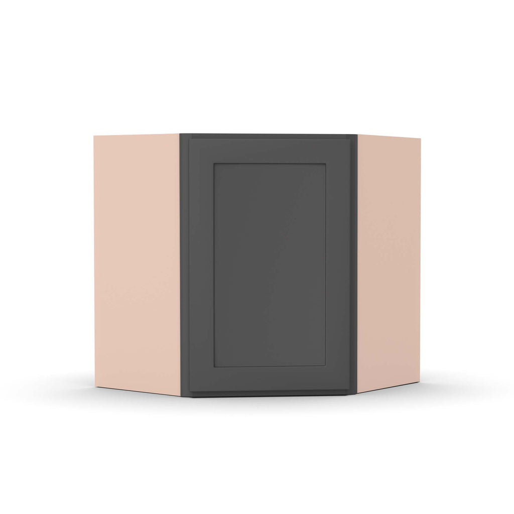 Liberty Shaker Grey - 24 Inch Diagonal Corner Wall Cabinet - 24