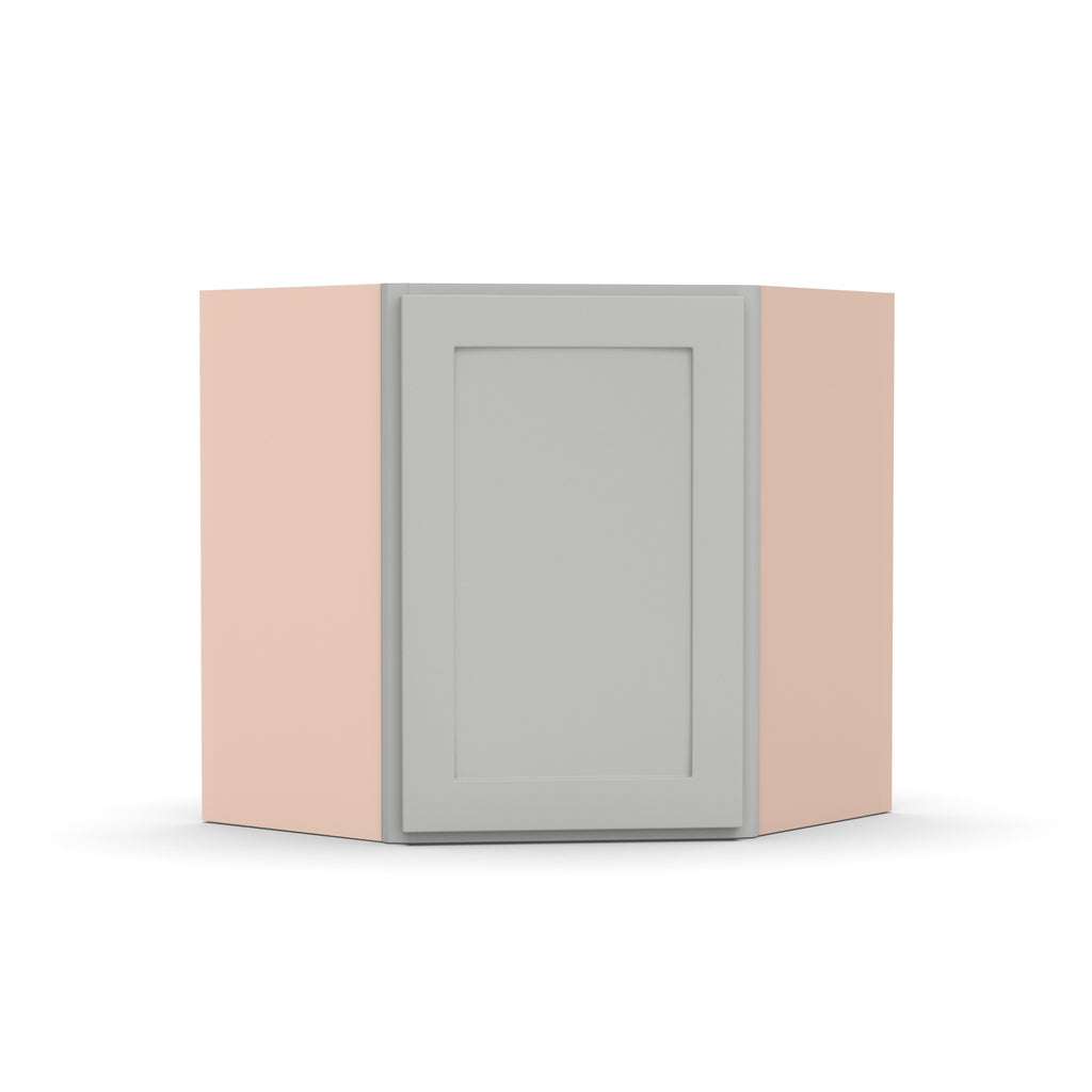 Liberty Shaker Ashen - 24 Inch Diagonal Corner Wall Cabinet - 24