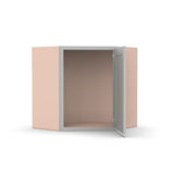 Liberty Shaker Ashen - 24 Inch Diagonal Corner Wall Cabinet - 24" Width x 18" Height x 12" Depth