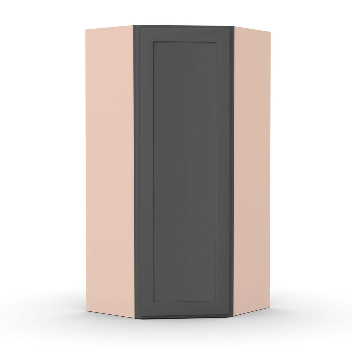 Liberty Shaker Grey - 24 Inch Diagonal Corner Wall Cabinet - 24" Width x 36" Height x 12" Depth