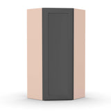 Liberty Shaker Grey - 24 Inch Diagonal Corner Wall Cabinet - 24" Width x 36" Height x 12" Depth