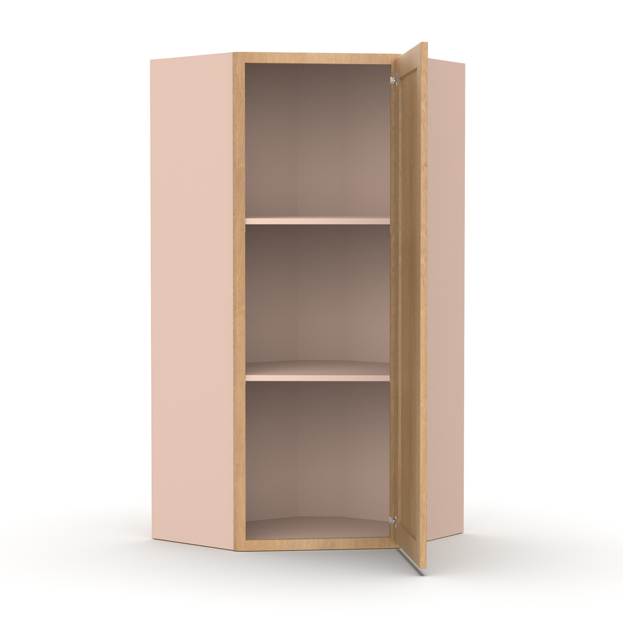 Liberty Shaker Karamel - 24 Inch Diagonal Corner Wall Cabinet - 24" Width x 36" Height x 12" Depth