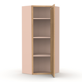 Liberty Shaker Karamel - 24 Inch Diagonal Corner Wall Cabinet - 24" Width x 42" Height x 12" Depth