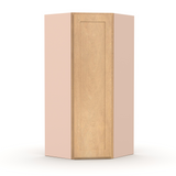 Liberty Shaker Karamel - 27 Inch Diagonal Corner Wall Cabinet - 27" Width x 42" Height x 15" Depth