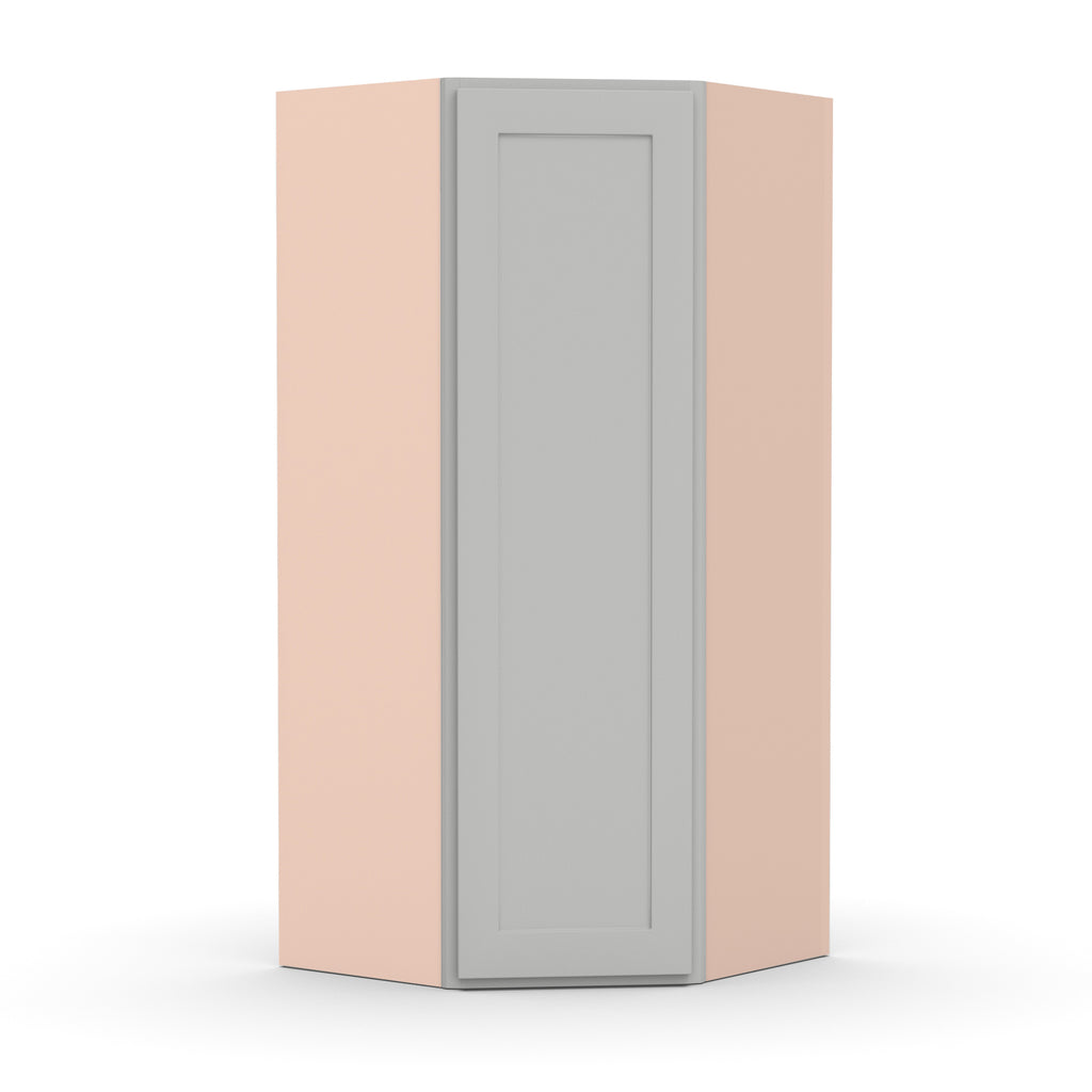 Liberty Shaker Ashen - 27 Inch Diagonal Corner Wall Cabinet - 27