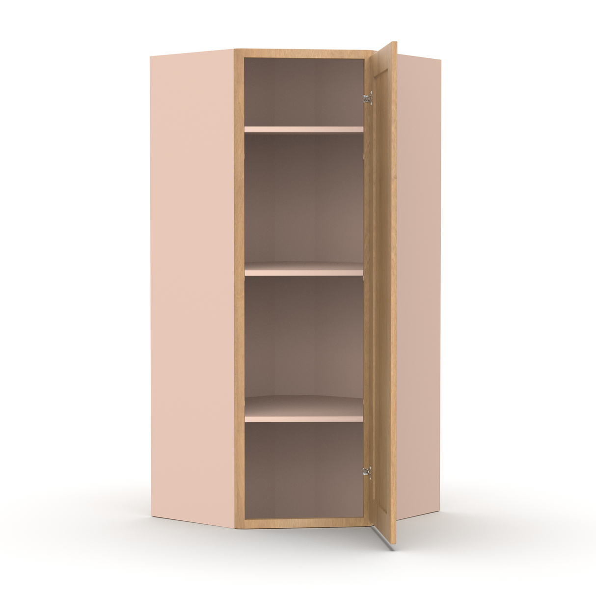 Liberty Shaker Karamel - 27 Inch Diagonal Corner Wall Cabinet - 27" Width x 42" Height x 15" Depth