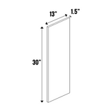 Carbon Frozen Wood Textured - Finished End Panel 1.5” Thick - 30 Inch Height x 13 Inch Width x 1.5 Inch Depth - M03-WDD13301.5