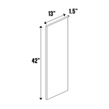 Gris Plomo Matte - Finished End Panel 1.5” Thick - 42 Inch Height x 13 Inch Width x 1.5 Inch Depth - M16-WDD13421.5