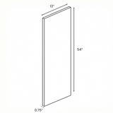 Gris Plomo Matte - Finished End Panel - 54 Inch Height x 13 Inch Width x 0.75 Inch Depth - M16-WDD1354