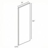 Gris Plomo Matte - Finished End Panel - 60 Inch Height x 13 Inch Width x 0.75 Inch Depth - M16-WDD1360